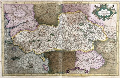 Poitou, França (gravura de Gerardus Mercator