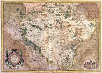 Praga, República Checa (gravura de Gerardus Mercator
