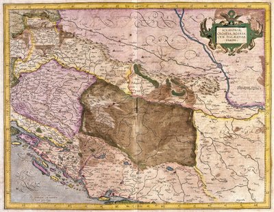 Sclavonia, Croácia, Bósnia e Dalmácia (gravura de Gerardus Mercator