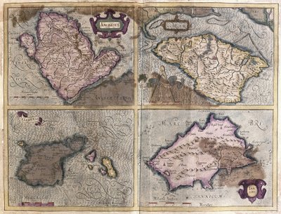 As Ilhas Britânicas (gravura de Gerardus Mercator