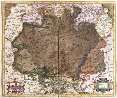 Thuringen, Alemanha (gravura de Gerardus Mercator