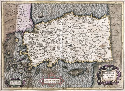 Turquia - Chipre (gravura de Gerardus Mercator