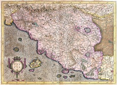 Toscana, Itália (gravura de Gerardus Mercator