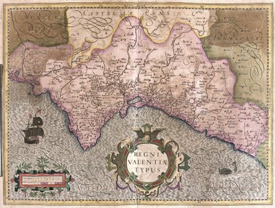 Valência, Espanha (gravura de Gerardus Mercator