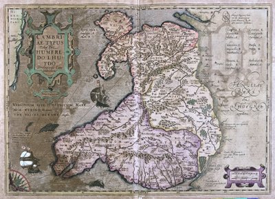 País de Gales, Grã-Bretanha (gravura de Gerardus Mercator