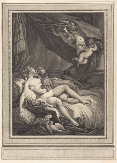 Vênus e Adônis de Geraud Vidal after Charles Monnet