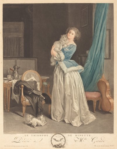 O triunfo de Minette de Geraud Vidal after Marguerite Gérard