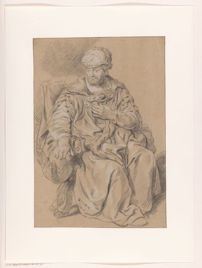 Homem sentado oriental de Gerbrand van den Eeckhout (copy after)