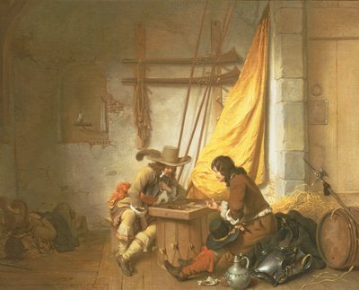 Soldados que jogam Tric-Trac, 1653 de Gerbrand van den Eeckhout