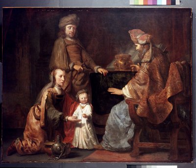 O Menino Samuel levado por Ana a Eli de Gerbrand van den Eeckhout