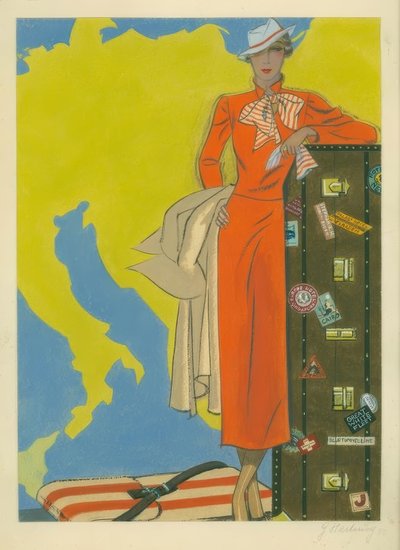 Moda feminina 1932 - vestido de viagem - Gerd Hartung de Gerd Hartung