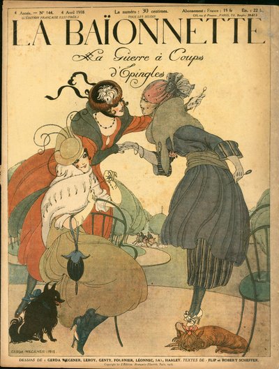 Capa de "La Baionnette", Satirical en Colours de Gerda Marie Frederike Wegener