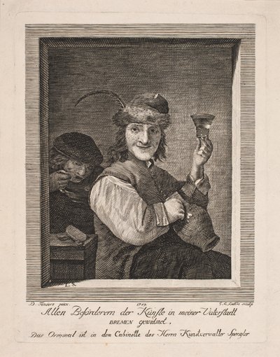 Camponês com jarro e vidro de Gerhard Ludvig Lahde