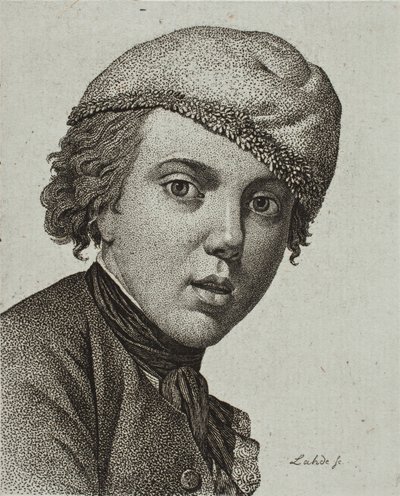 Jens Juel, após o auto-retrato de Juel de 1767 de Gerhard Ludvig Lahde