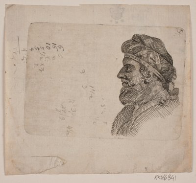 Estude a cabeça do velho no perfil de Gerhard Ludvig Lahde