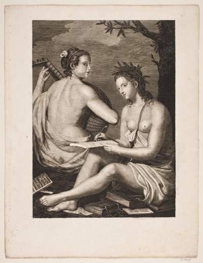 Terpsichore e Kalliope de Gerhard Ludvig Lahde