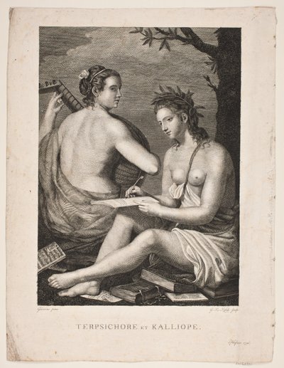 Terpsichore e Kalliope de Gerhard Ludvig Lahde