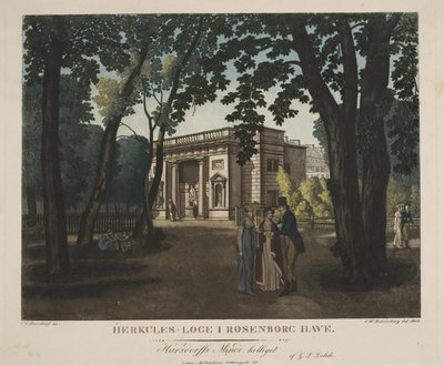 O Hércules lodge no jardim Rosenborg de Gerhard Ludvig Lahde