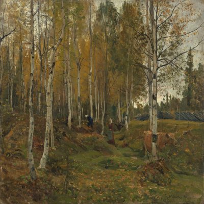 Bétulas no outono de Gerhard Munthe
