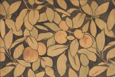 Maçãs sobre fundo preto de Gerhard Munthe