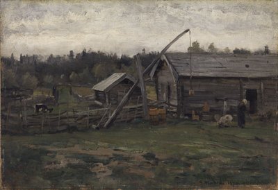 Antigo estábulo, Hedmark de Gerhard Munthe