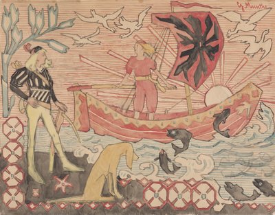 A canção brincalhona, ca 1892. de Gerhard Munthe