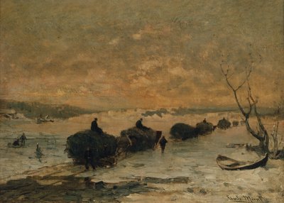 Conduzir feno sobre o gelo, no final do Inverno de Gerhard Peter Frantz Vilhelm Munthe