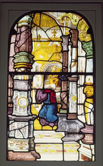 Simeão no Templo, contemplando o Espírito Santo (vitral) de Gerhard Remisch