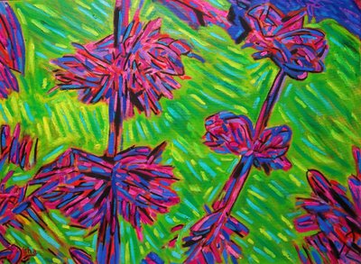 Flores imaginárias abstractas, 2021 (óleo sobre tela) de Gerhardt Isringhaus