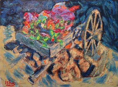 Carroça de flores do Cabo,2019 (óleo sobre tela) de Gerhardt Isringhaus