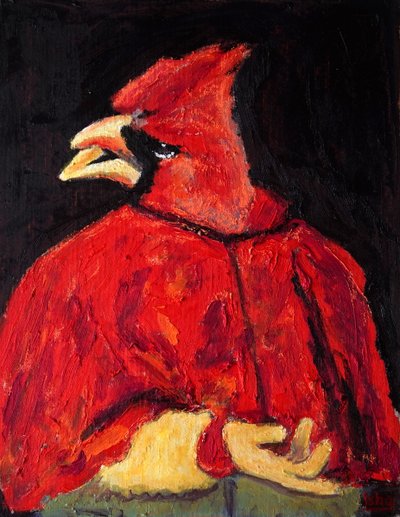 El Cardinal, 2020 (óleo sobre tela) de Gerhardt Isringhaus