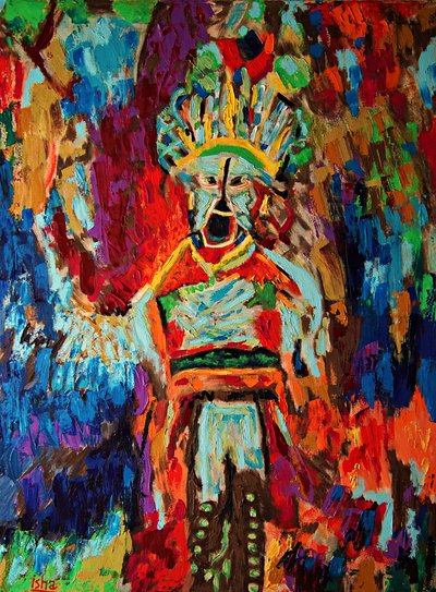 Xamã Inca, 2019 (óleo sobre tela) de Gerhardt Isringhaus