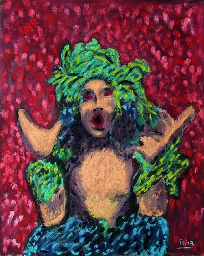 Xamã da floresta, 2020 (óleo sobre tela) de Gerhardt Isringhaus