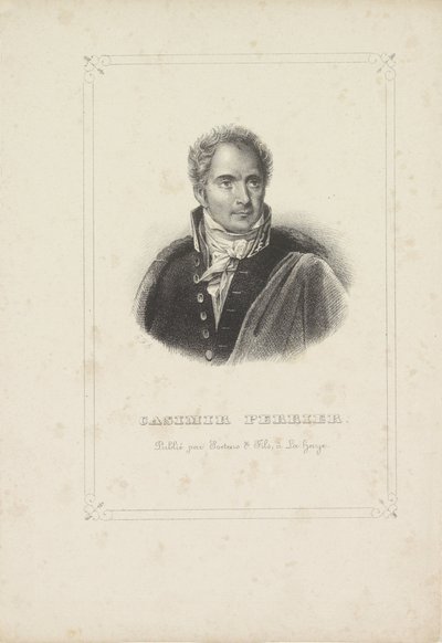 Retrato de Casimir Pierre Périer Série de retratos de Soetens & Fils de 1838 (título da série) de Gerhardus Fredericus Eilbracht