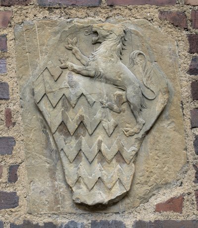 Brasão de Armas da Família Rucellai, c.1450-80 (pietra serena) de Geri da workshop of Settignano