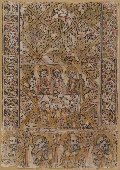 Um pano de púlpito com as Bodas de Caná de German 15th Century
