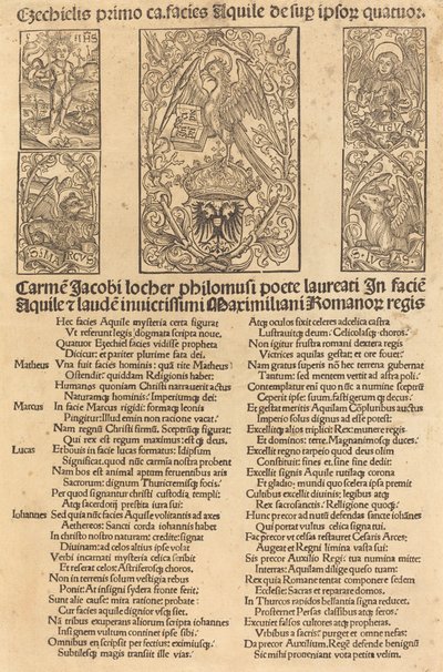 Alegoria da Águia e Imperador Maximiliano I de German 15th Century