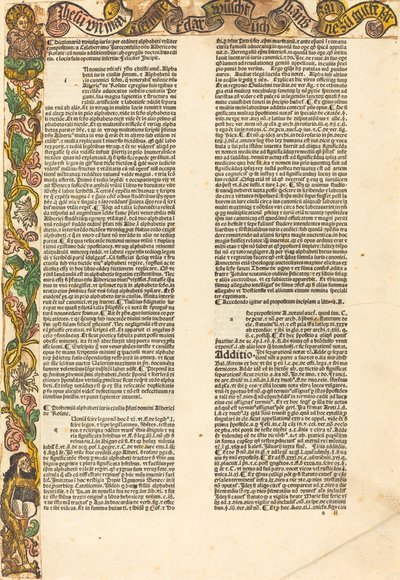 Fronteira de um almanaque de German 15th Century