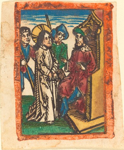 Cristo diante de Pilatos de German 15th Century