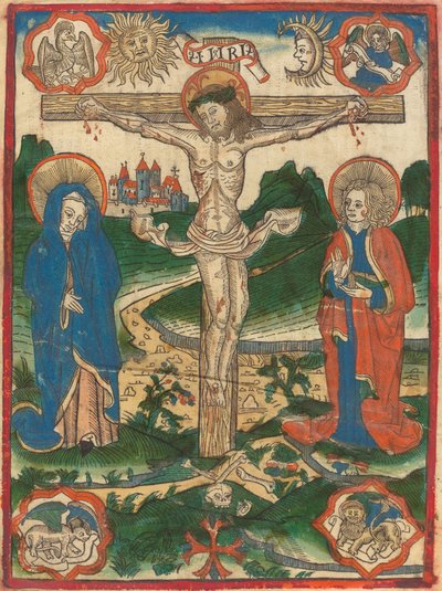 Cristo na Cruz de German 15th Century
