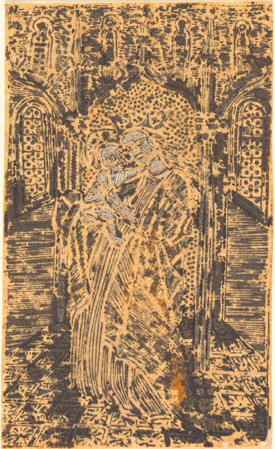 Madonna e criança de German 15th Century