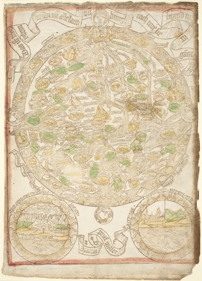 Mapa do mundo de German 15th Century