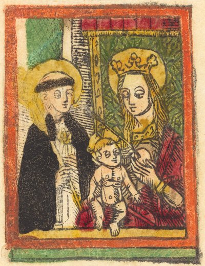 São Bernardo com a Madona e o Menino de German 15th Century