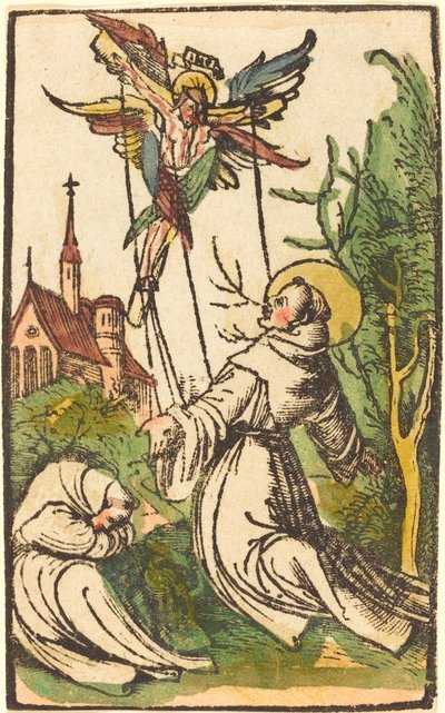 São Francisco Recebendo os Estigmas de German 15th Century