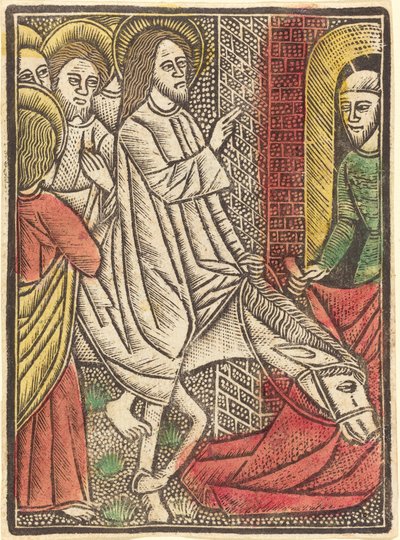 A entrada em Jerusalém de German 15th Century