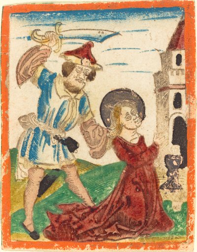 O Martírio de Santa Bárbara de German 15th Century