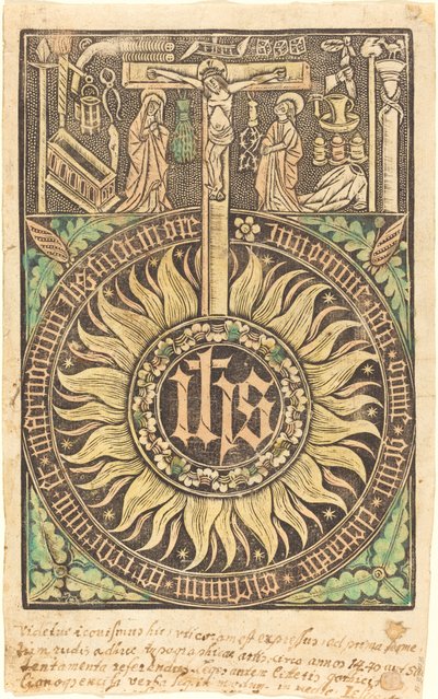 A Monografia Sagrada com os Símbolos da Crucificação e da Paixão [reto] de German 15th Century