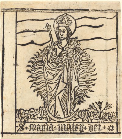 A Virgem e o Menino de German 15th Century