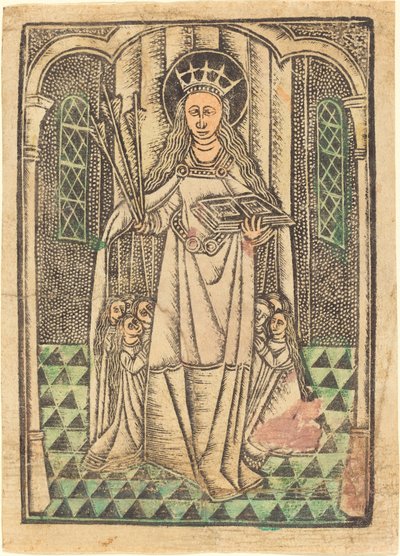 Santa Úrsula como Protetora de German 15th Century or Master of the Protective Saints of Cologne