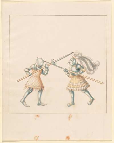 Freydal, O Livro das Justas e Torneio do Imperador Maximiliano I: Combates a Pé (Justas) (Volume III): Placa 149 de German 16th Century